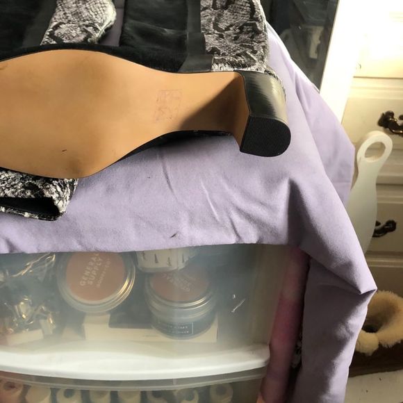 Black suede/ snakeskin tall boots - Picture 2 of 15